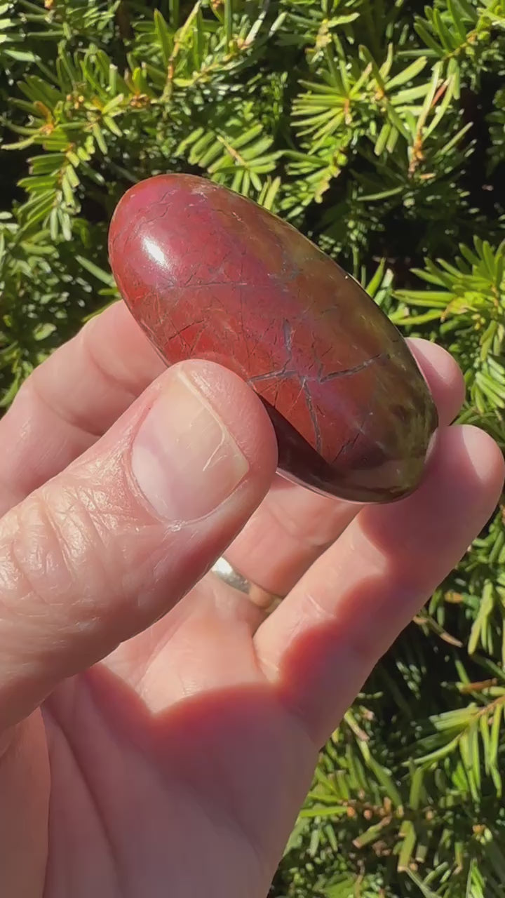 Red Jasper Palm Stone