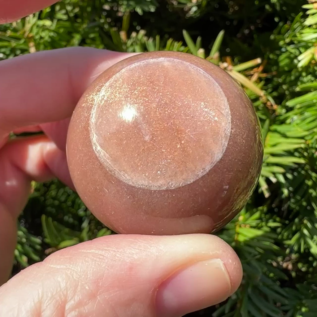 Peach Sunstone/Moonstone Sphere
