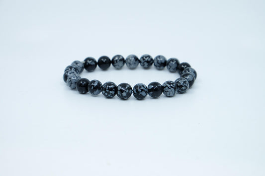 Snowflake Obsidian Bracelet