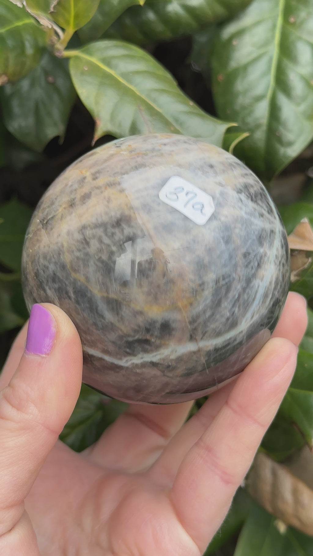 Black Moonstone Sphere