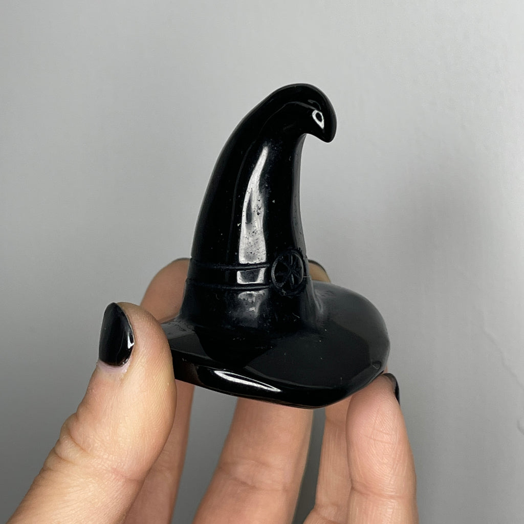 Black Obsidian Witch Hat