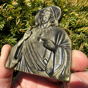 Goldsheen Obsidian Jesus