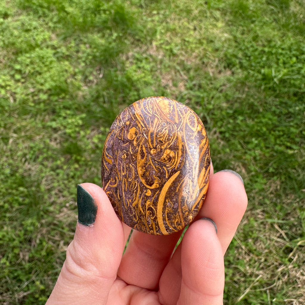 Calligraphy Stone Palm Stone