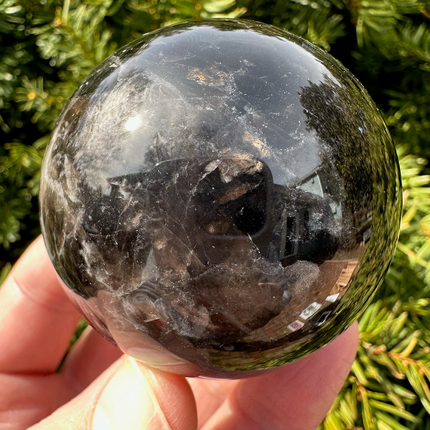 Black Rose Quartz Sphere