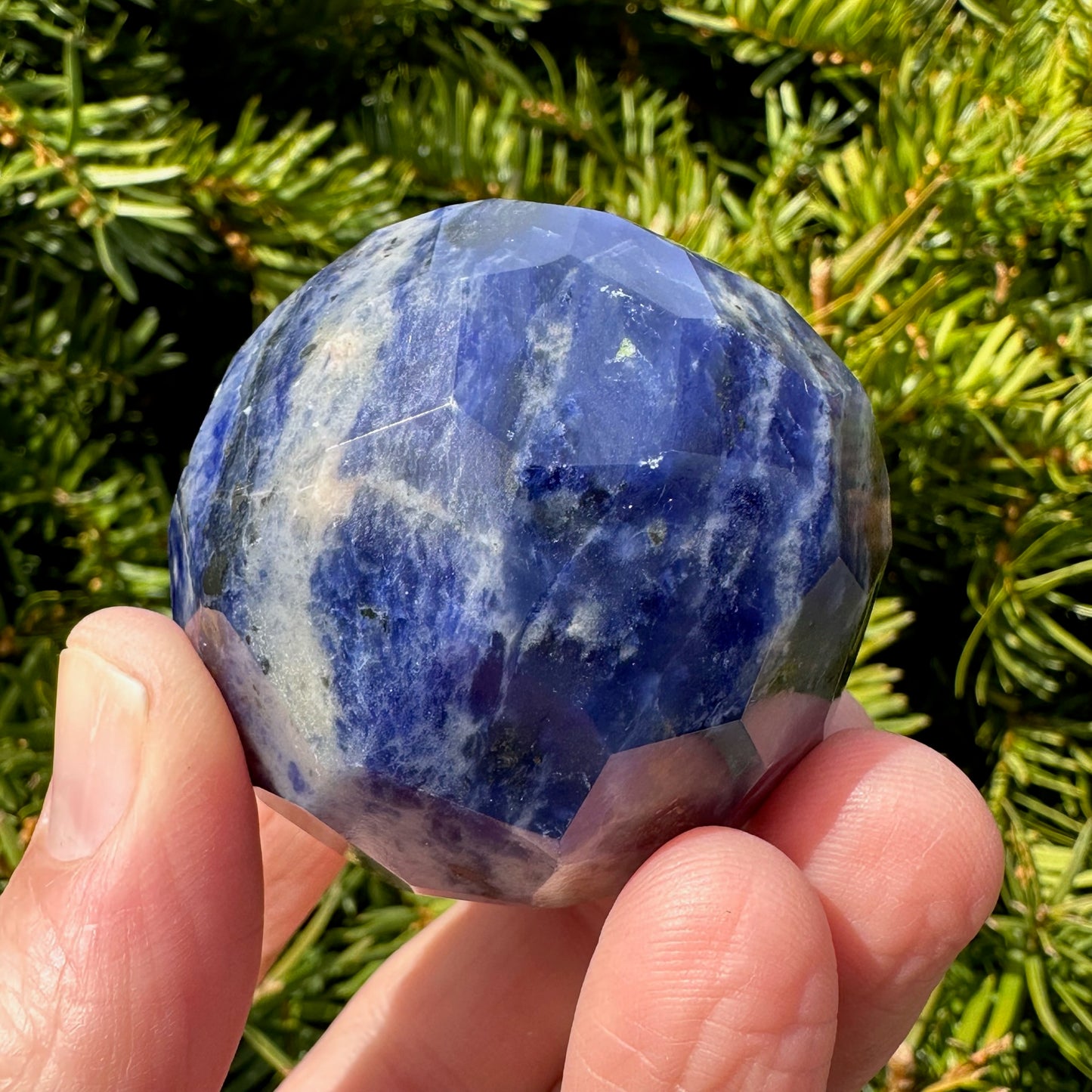 Sodalite Faceted Sphere