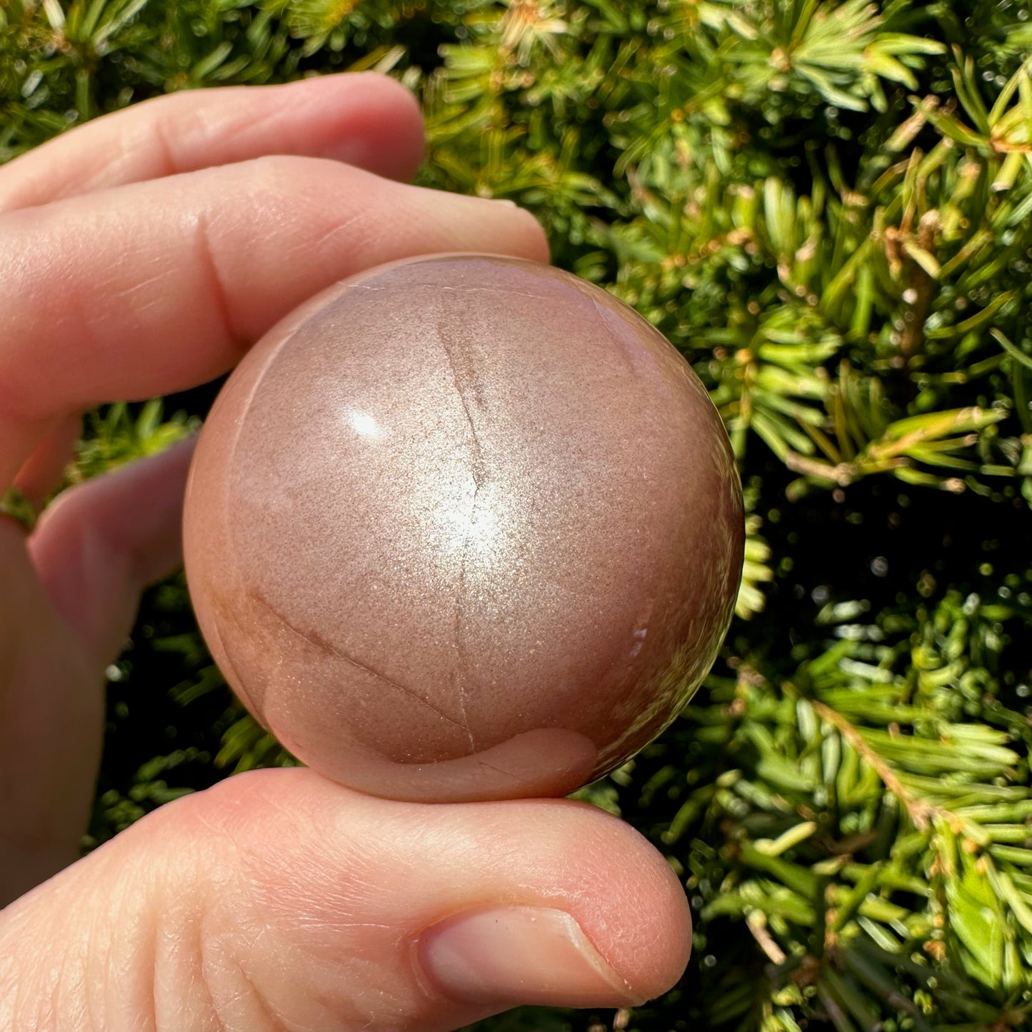 Peach Sunstone/Moonstone Sphere