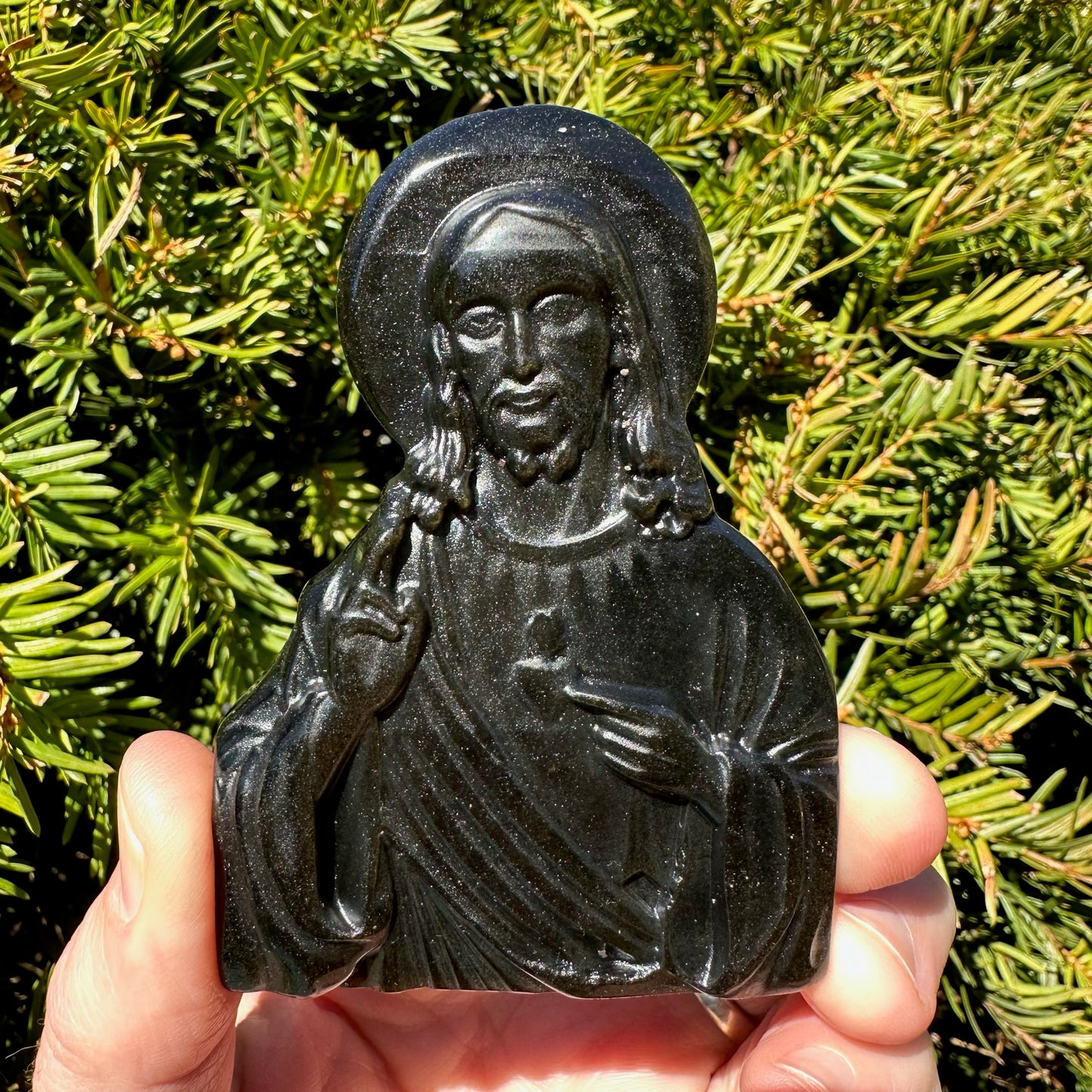 Goldsheen Obsidian Jesus