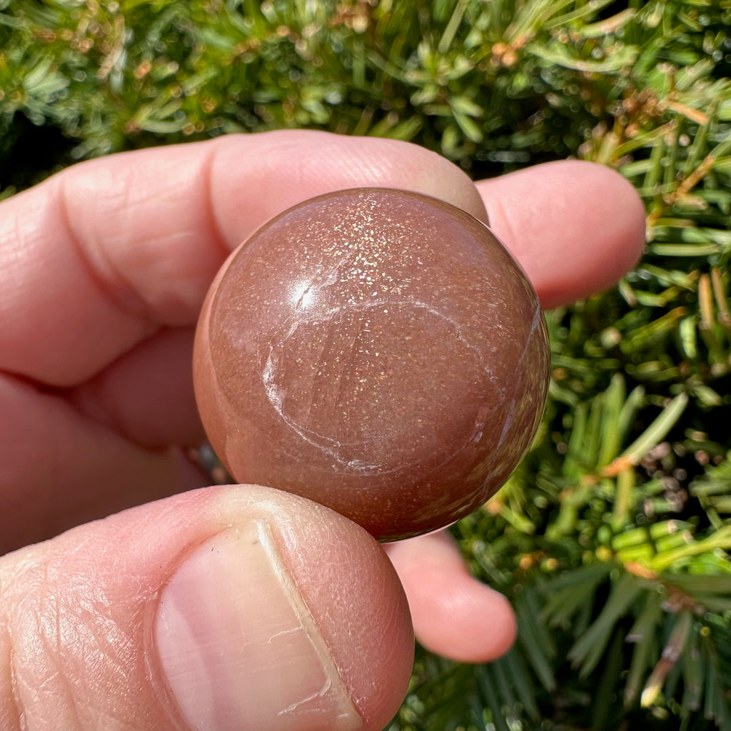 Peach Sunstone/Moonstone Sphere