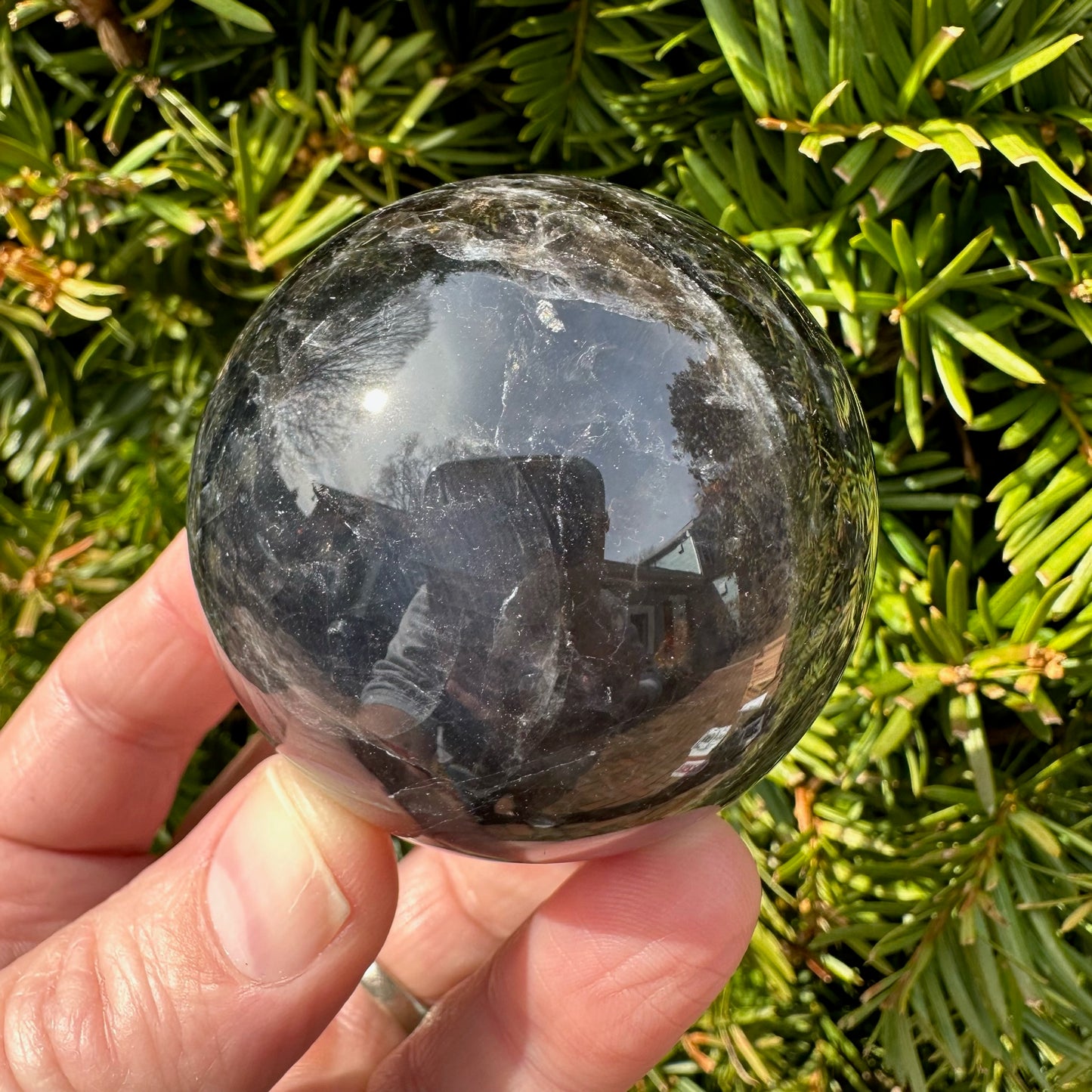 Black Rose Quartz Sphere