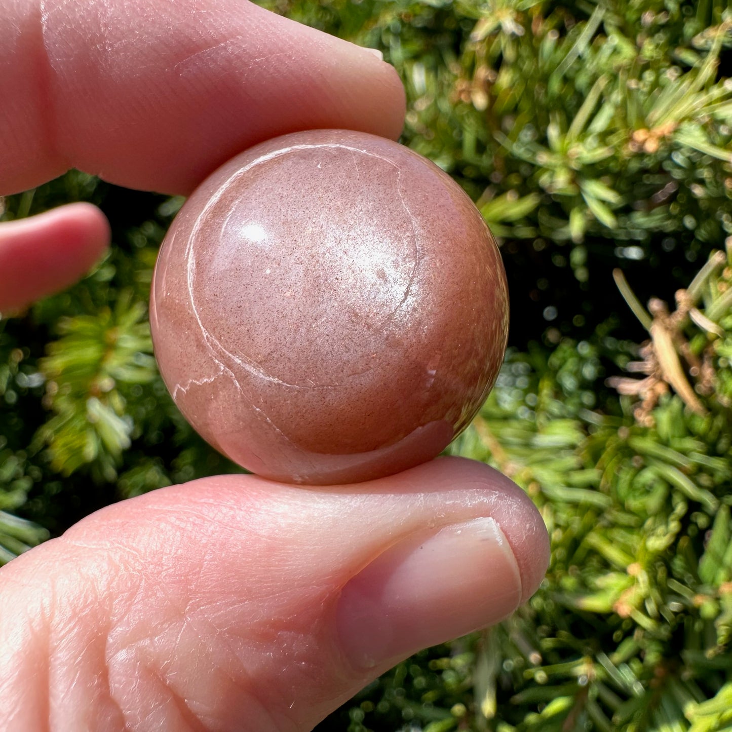 Peach Sunstone/Moonstone Sphere